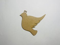 Laser Cut Wooden Dove Craft Shape Pigeon Hanging Christmas Ornament Free Vector