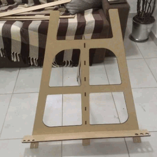 Laser Cut Easel Canvas Stand 6mm DXF File