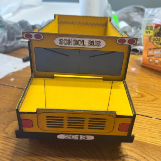 Laser Cut School Bus Box SVG File