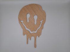 Laser Cut Dripping Smiley Face Free Vector