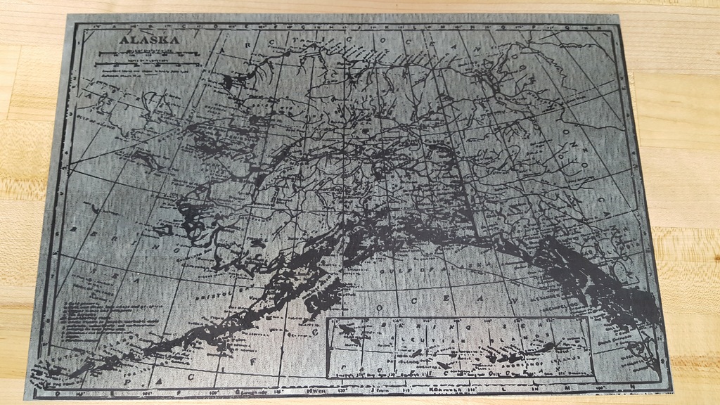 Laser Cut Engraved Alaska Map SVG File