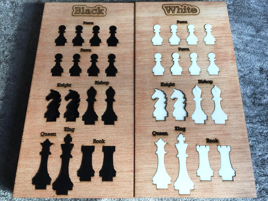 Laser Cut Chess Game SVG File