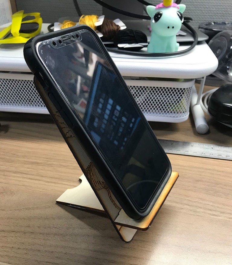 Laser Cut Cell Phone Stand SVG File