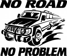 No Road No Problem Free Vector