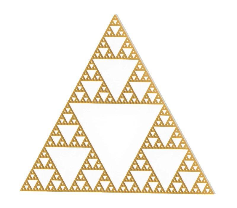 Laser Cut Sierpinski Triangle Free Vector Download - 3axis.co - 3D model önizlemesi