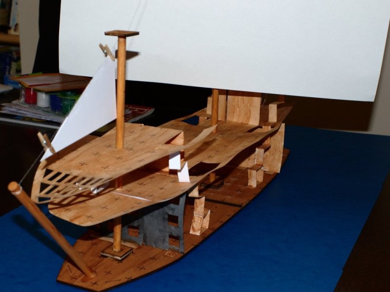 Laser Cut Galleon Sailing Ship Free Vector Download - 3axis.co - 3D model önizlemesi