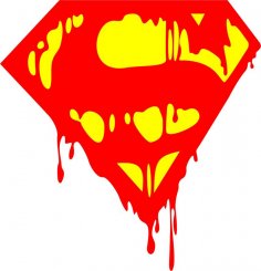 Bleeding Superman Logo Vector Free Vector