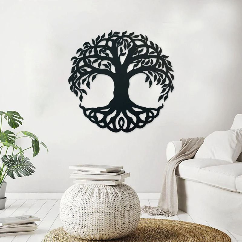 Laser Cut Tree Of Life Celtic Style Wall Art Free Vector Download - 3axis.co - 3D model önizlemesi