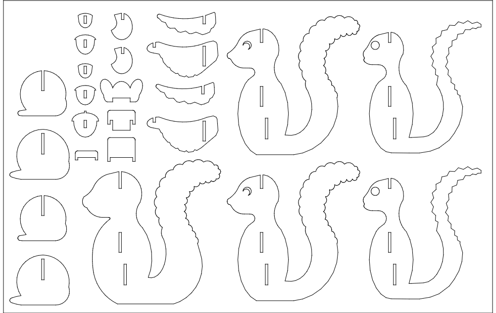 Squirrel For Sarah dxf File Free Download - 3axis.co - 3D model önizlemesi