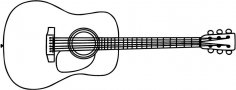 Anthonys Acoustic Guitar Outline dxf File