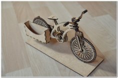 Bike Wooden Organizer 3D Puzzle DXF File