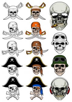 Pirate Skull Vectors Free Vector