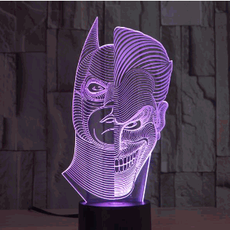 Batman Joker 3D Lamp Vector Model dxf File