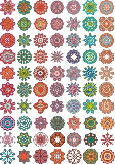 Ornamental colorful vector mandala Free Vector