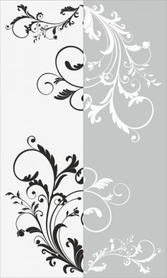 Decorative Floral Pattern Sandblast Pattern Free Vector