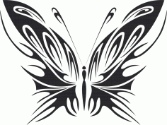 Tribal Butterfly Vector Art 40 DXF File