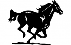 Horse Running 4 dxf File