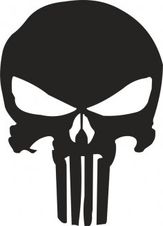 Punisher Skull Stencil Vector Free Vector
