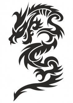 Tattoo Dragon Vector Illustration Free Vector