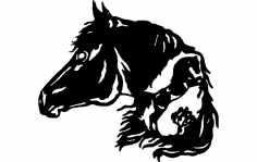 Horse Head 3 dxf File