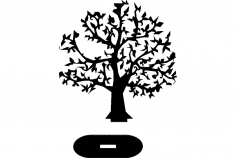 Tree with Base dxf File