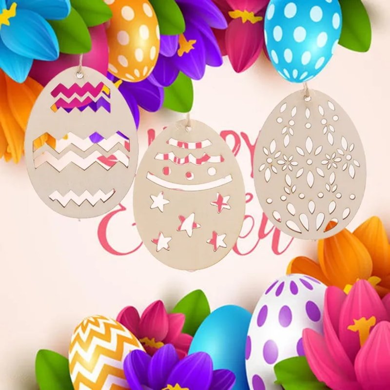 Laser Cut Easter Festival Wood Ornaments Free Vector Download - 3axis.co - 3D model önizlemesi