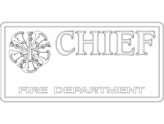Chief Fire Department dxf File