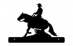 Horse Cowboy Plate dxf File