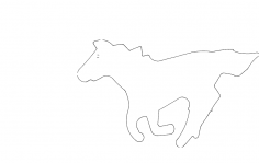 Horse Running dxf File