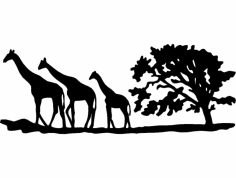 жирафы (giraffes) dxf File