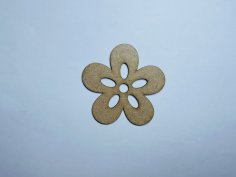 Laser Cut Wood Flower Cutout Free Vector