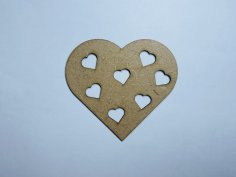 Laser Cut Heart Shape Wood Craft Cutout Free Vector