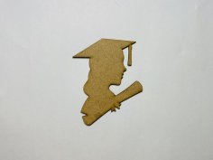 Laser Cut Female Graduate Unfinished Wood Cutout Craft Free Vector