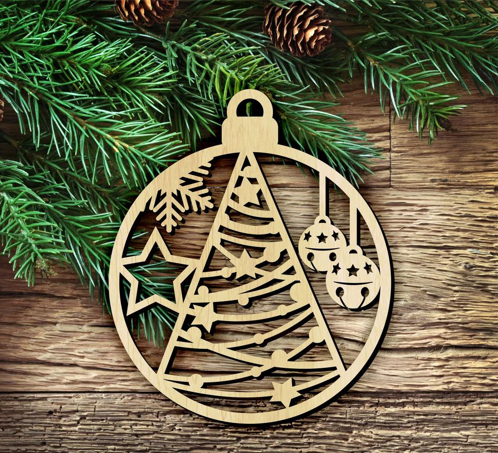 Laser Cut Wooden Christmas Hanging Decoration Free Vector Cdr Download 3axis Co