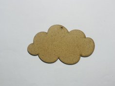 Laser Cut Cloud Shape Unfinished Wood Craft Cutout Free Vector