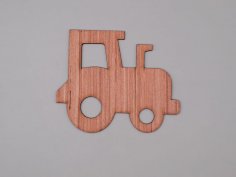 Laser Cut Unfinished Tractor Wood Cutout Free Vector