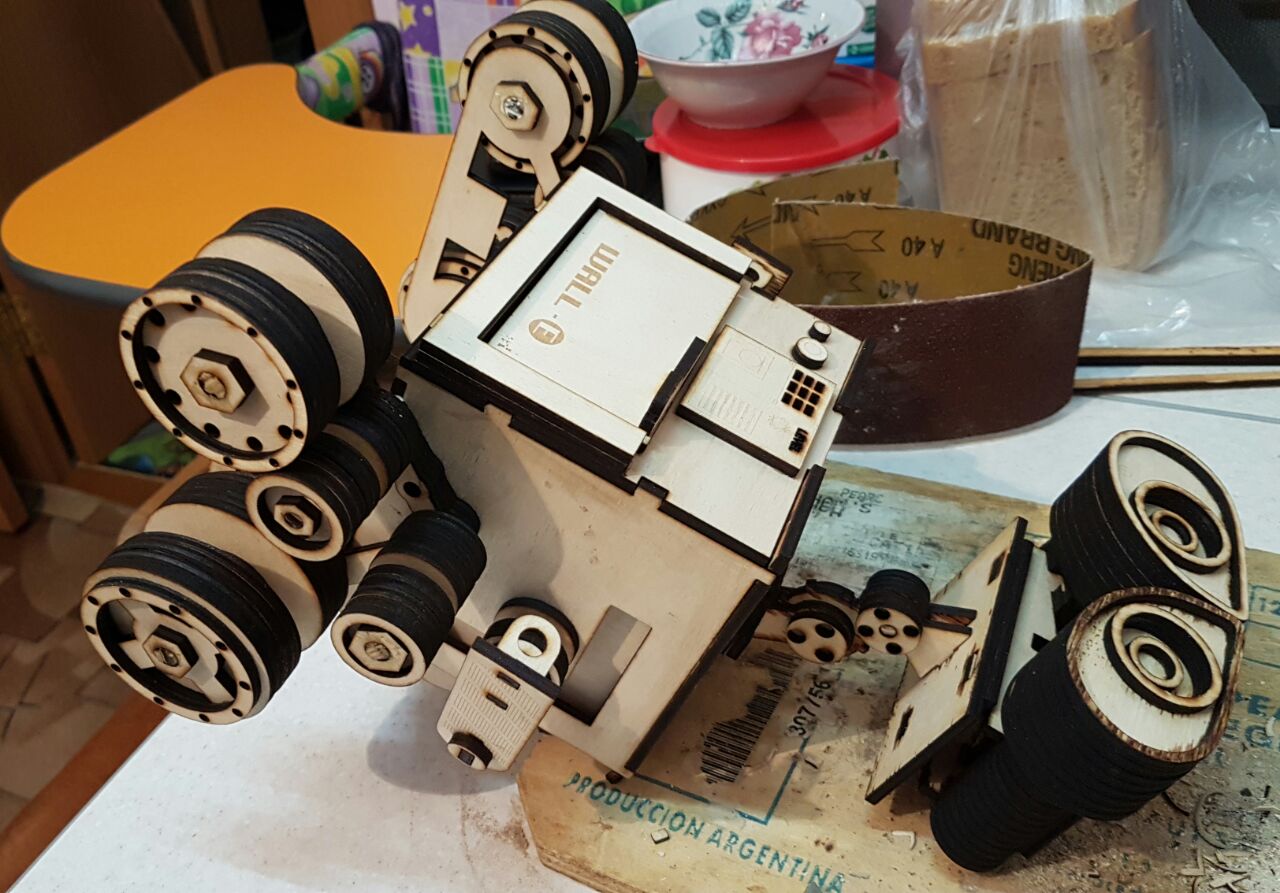 Laser Cut Wall E 3D Puzzle Free Vector