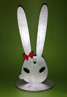 Laser Cut Bunny Hairband Stand Headband Holder Hairclip Showcase Free Vector