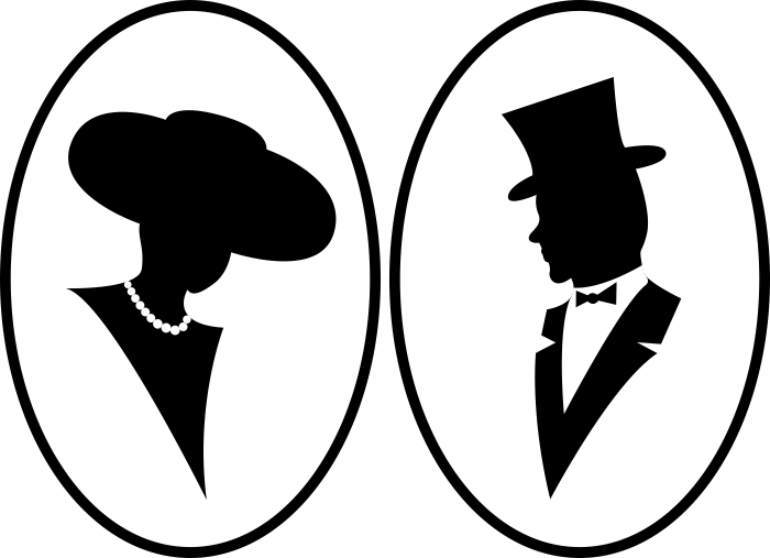 Mr, Miss Silhouette Free Vector cdr Download - 3axis.co