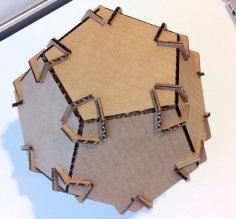Laser Cut Dodecahedron 3D Puzzle SVG File