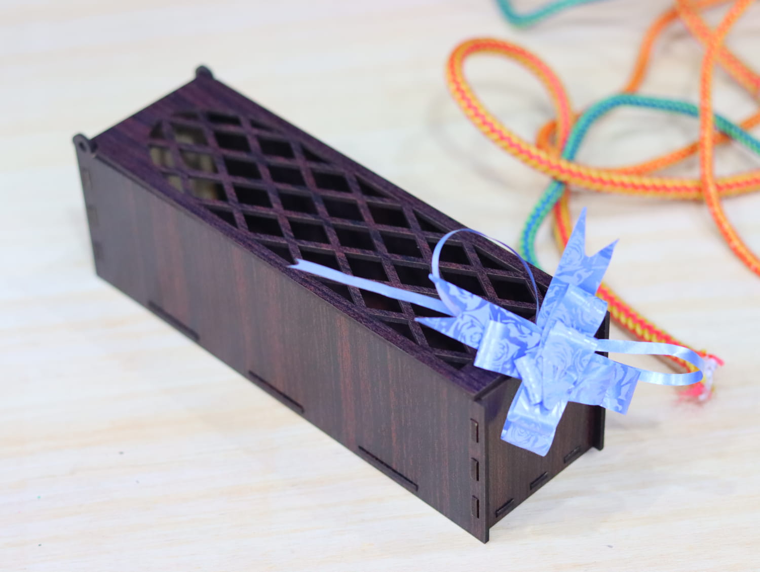 Laser Cut Decorative Wooden Gift Box With Lid SVG DXF CDR AI PDF Free Download - 3axis.co - 3D model önizlemesi