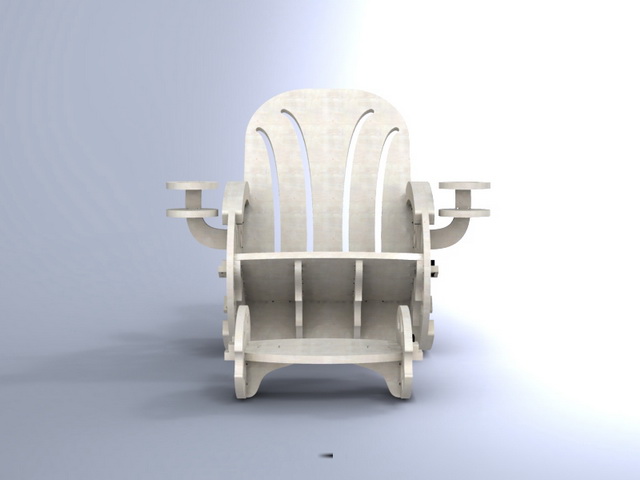 Laser Cut Rocking Chair DXF File