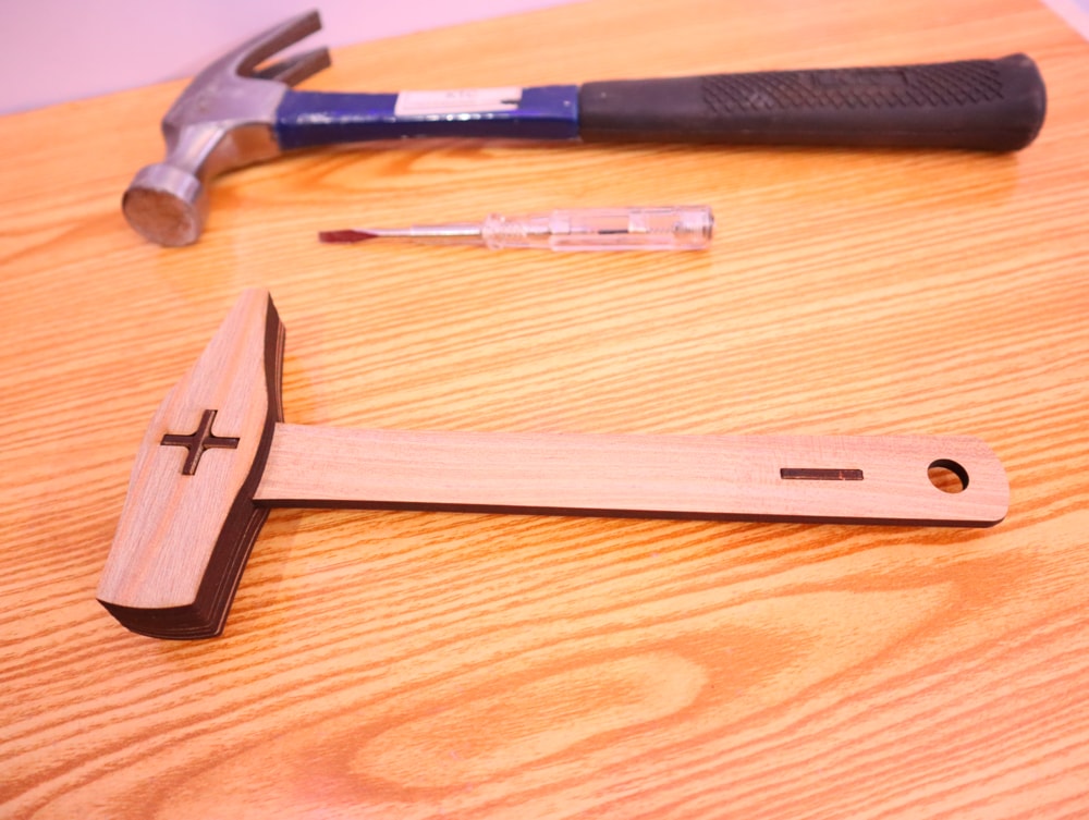 Laser Cut Wooden Hammer DXF File