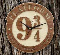 Laser Cut Harry Potter Wall Clock Free Vector