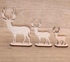 Laser Cut Fawn Deer Christmas Ornament Free Vector