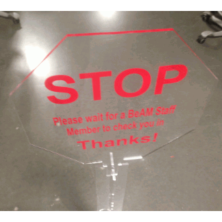 Laser Cut Floor Standing Sign Holder DXF File