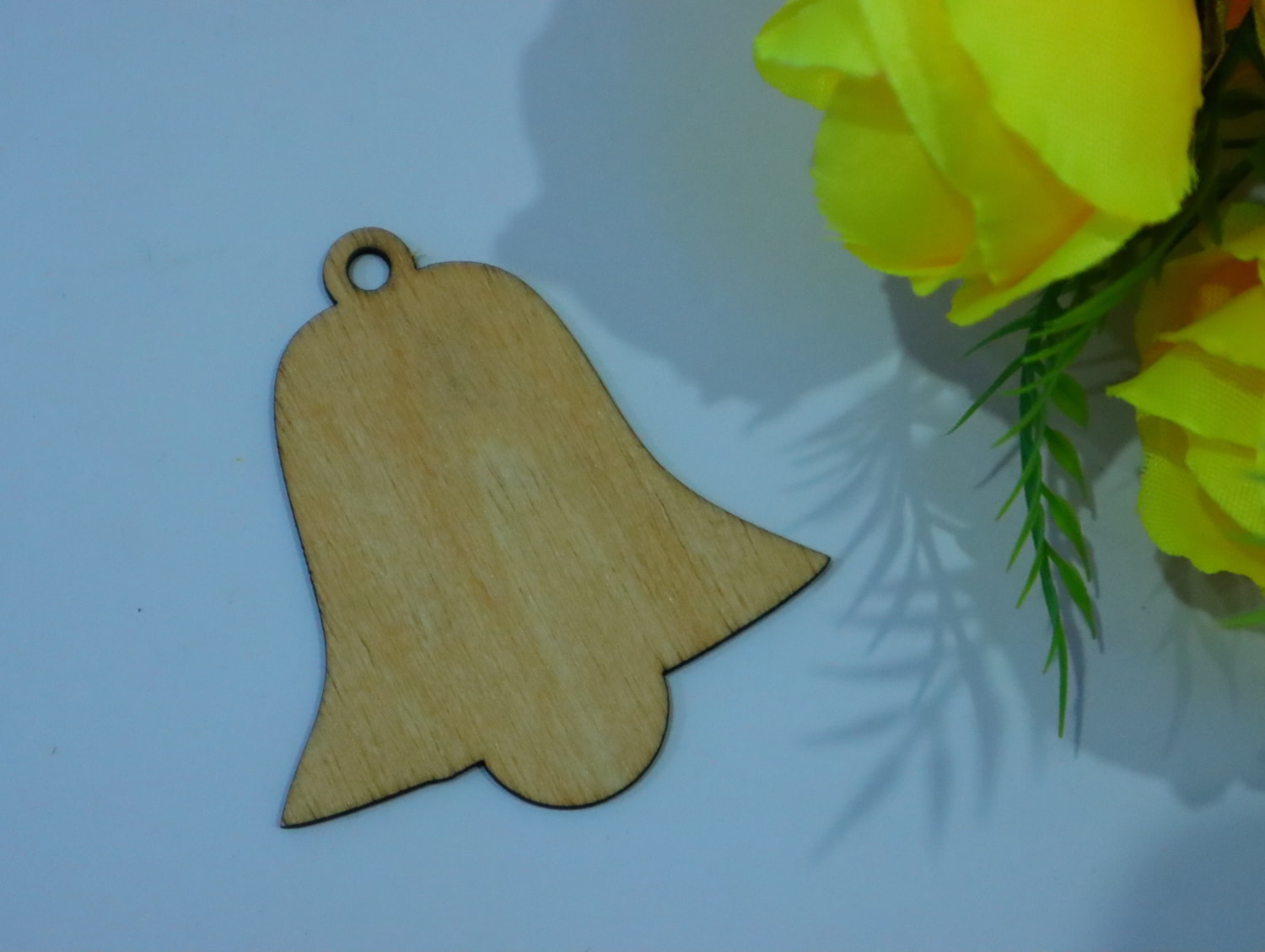 Laser Cut Wooden Christmas Bell Craft Blank Decoration Free Vector