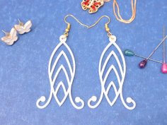 Laser Cut Acrylic Drop Earrings Free Vector