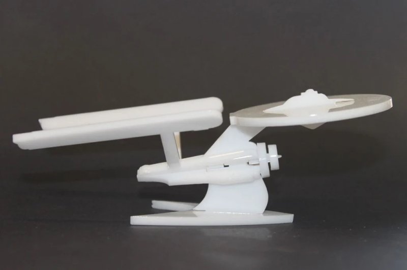 Laser Cut Star Trek Enterprise SVG File Free Download - 3axis.co - 3D model önizlemesi