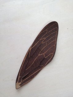 Laser Cut Leather Cicada Wing Bookmark Free Vector